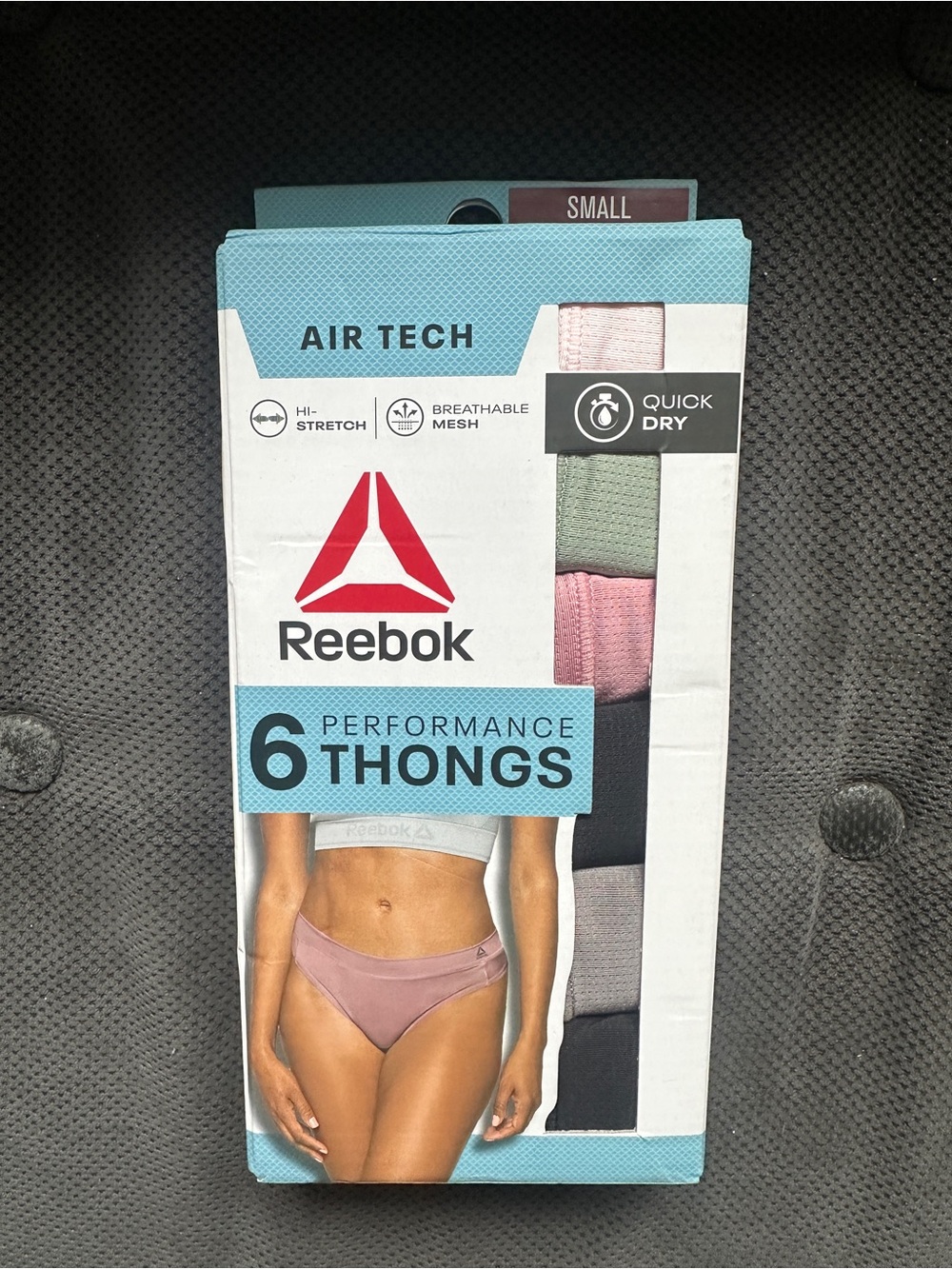 NWB: Reebok Air Tech 6-Pack Performance Thongs WMS Size Small